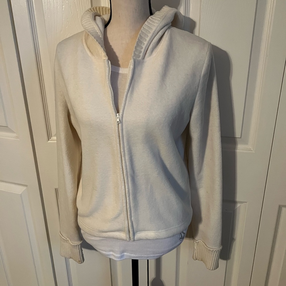 Cream colored Ralph Lauren zip up hoodie